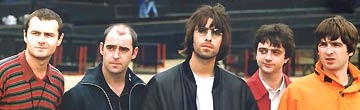 [the oasis lineup from the morning glory days]